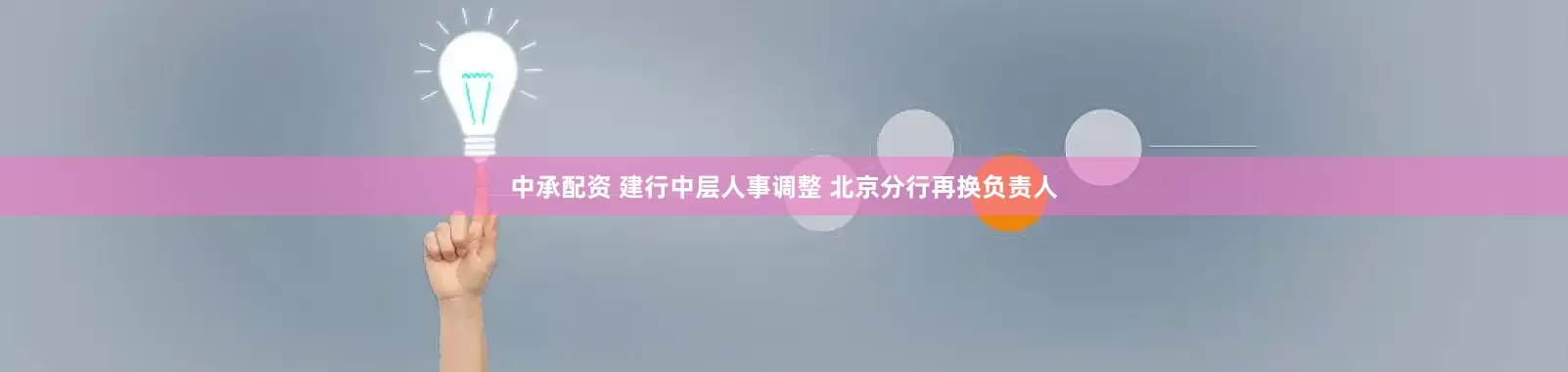 中承配资 建行中层人事调整 北京分行再换负责人
