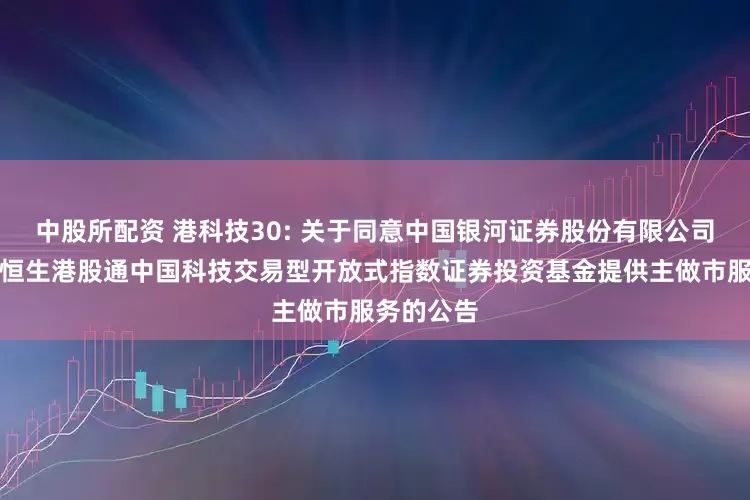 中股所配资 港科技30: 关于同意中国银河证券股份有限公司为汇添富恒生港股通中国科技交易型开放式指数证券投资基金提供主做市服务的公告